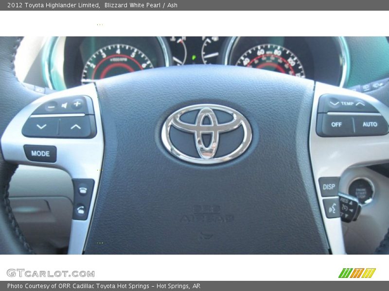 Blizzard White Pearl / Ash 2012 Toyota Highlander Limited