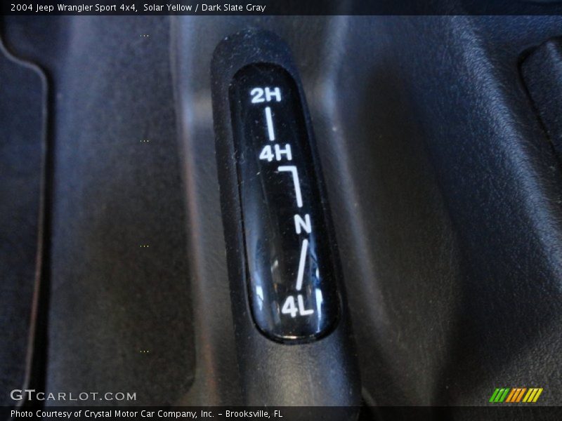 Solar Yellow / Dark Slate Gray 2004 Jeep Wrangler Sport 4x4