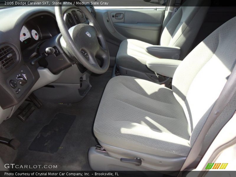 Stone White / Medium Slate Gray 2006 Dodge Caravan SXT