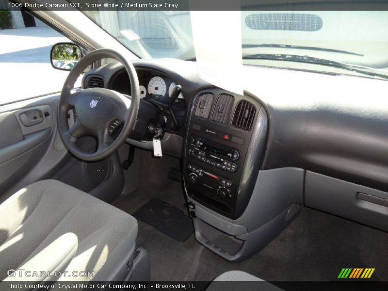 Stone White / Medium Slate Gray 2006 Dodge Caravan SXT