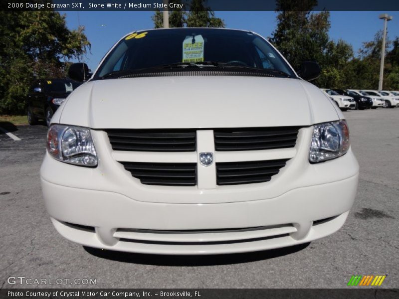 Stone White / Medium Slate Gray 2006 Dodge Caravan SXT