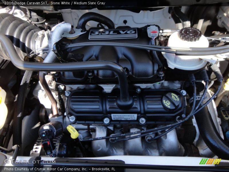 Stone White / Medium Slate Gray 2006 Dodge Caravan SXT