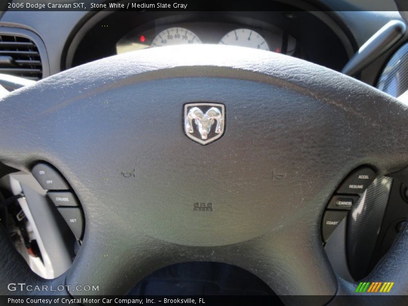 Stone White / Medium Slate Gray 2006 Dodge Caravan SXT