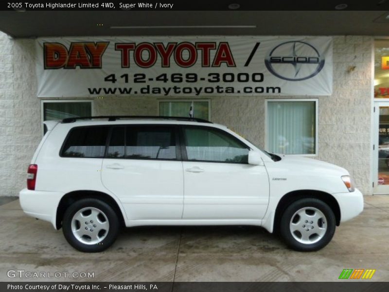 Super White / Ivory 2005 Toyota Highlander Limited 4WD