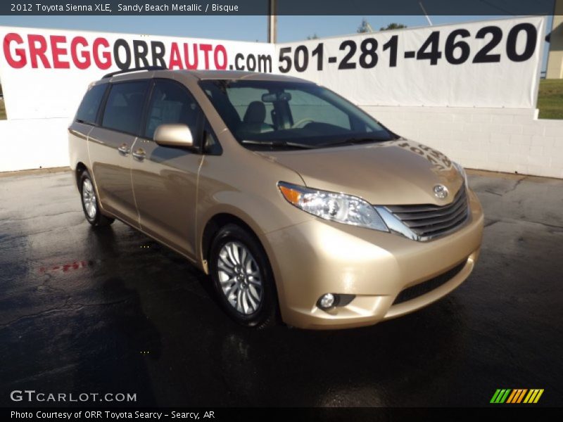 Sandy Beach Metallic / Bisque 2012 Toyota Sienna XLE