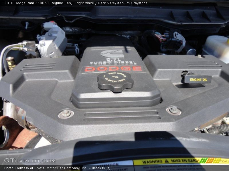  2010 Ram 2500 ST Regular Cab Engine - 6.7 Liter OHV 24-Valve Cummins Turbo-Diesel Inline 6 Cylinder