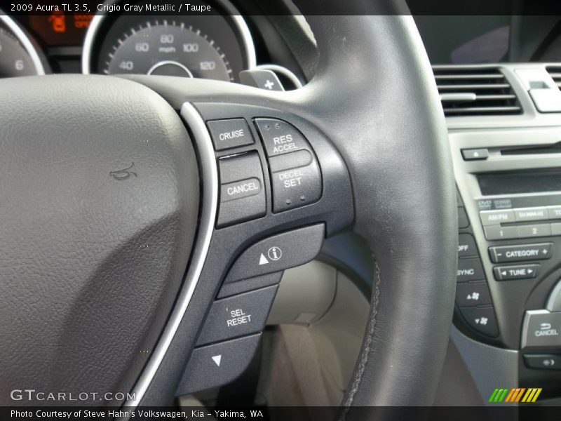 Grigio Gray Metallic / Taupe 2009 Acura TL 3.5