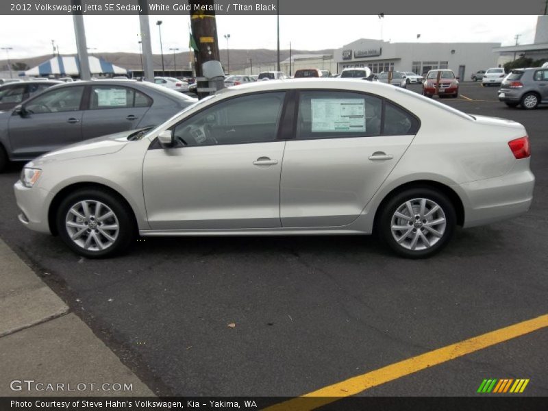 White Gold Metallic / Titan Black 2012 Volkswagen Jetta SE Sedan