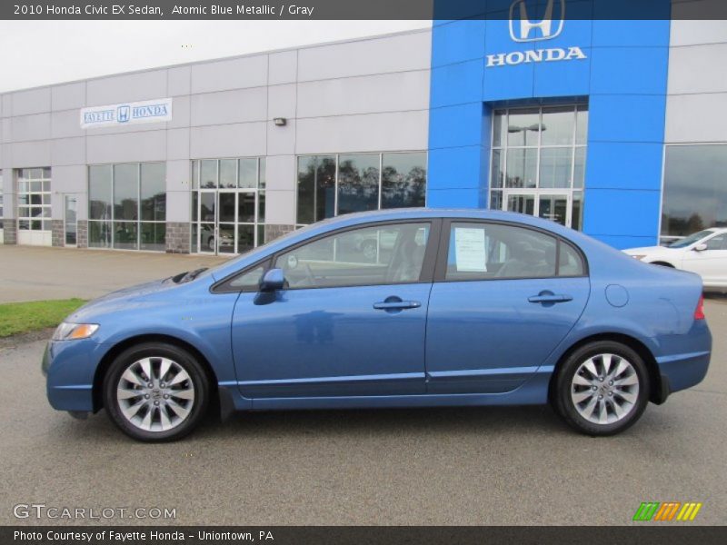 Atomic Blue Metallic / Gray 2010 Honda Civic EX Sedan