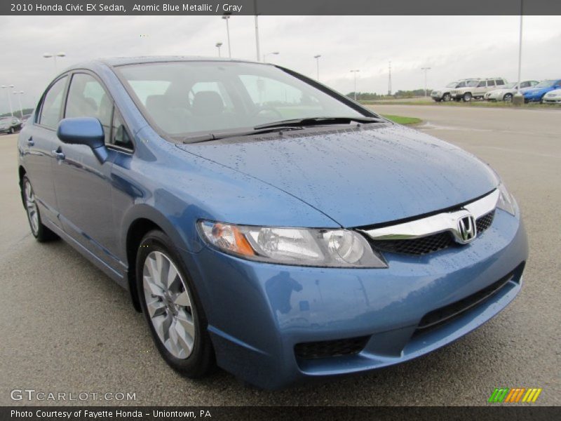 Atomic Blue Metallic / Gray 2010 Honda Civic EX Sedan