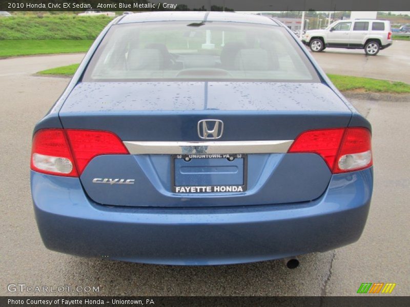 Atomic Blue Metallic / Gray 2010 Honda Civic EX Sedan