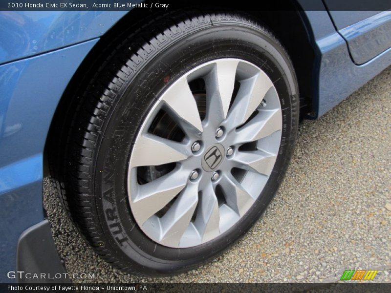 Atomic Blue Metallic / Gray 2010 Honda Civic EX Sedan