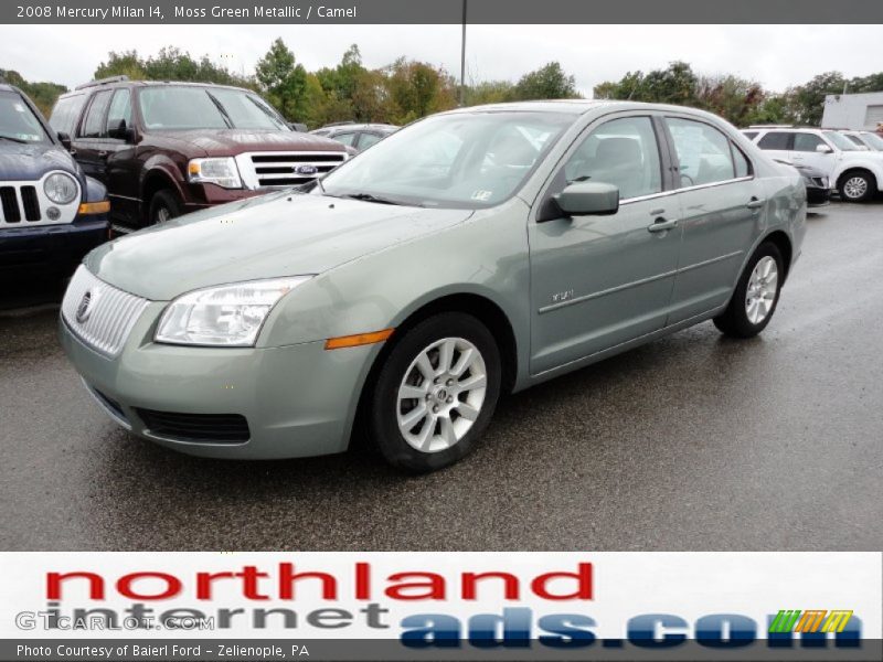 Moss Green Metallic / Camel 2008 Mercury Milan I4
