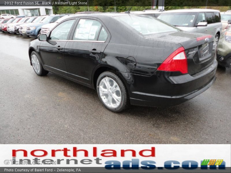 Black / Medium Light Stone 2012 Ford Fusion SE