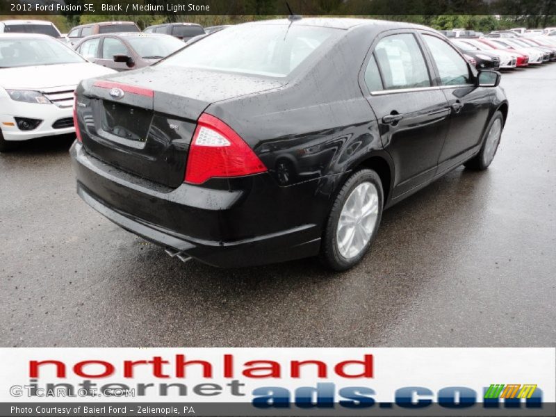 Black / Medium Light Stone 2012 Ford Fusion SE