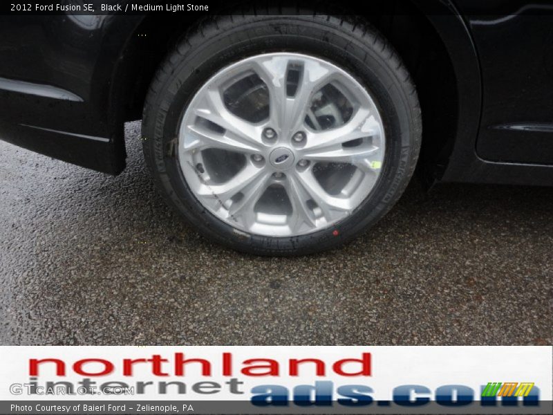 Black / Medium Light Stone 2012 Ford Fusion SE