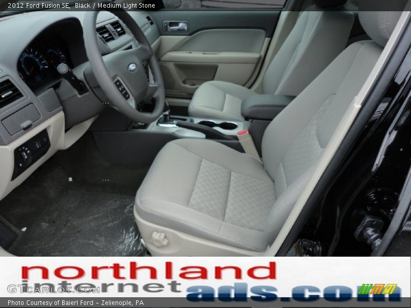 Black / Medium Light Stone 2012 Ford Fusion SE