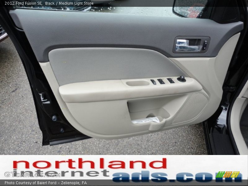 Black / Medium Light Stone 2012 Ford Fusion SE