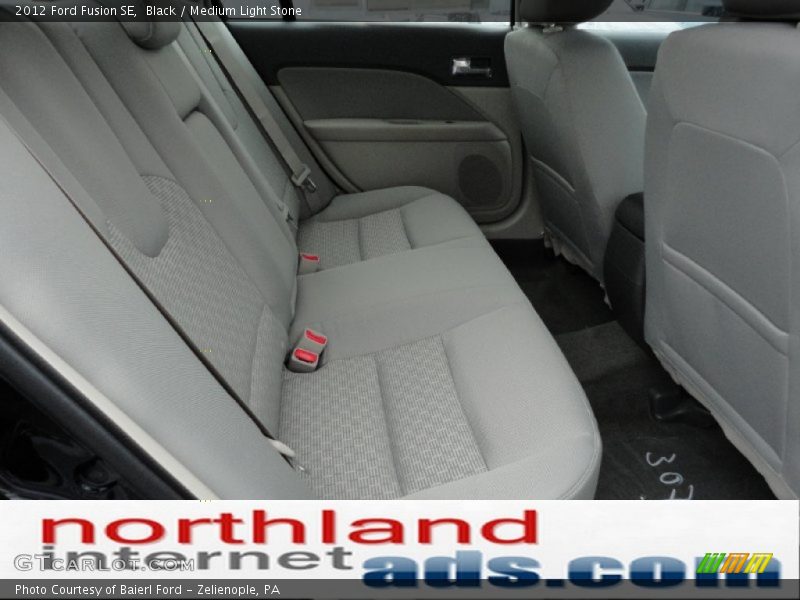 Black / Medium Light Stone 2012 Ford Fusion SE