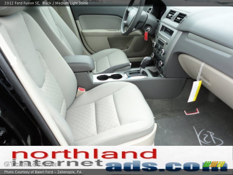 Black / Medium Light Stone 2012 Ford Fusion SE
