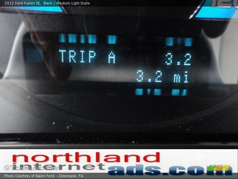 Black / Medium Light Stone 2012 Ford Fusion SE