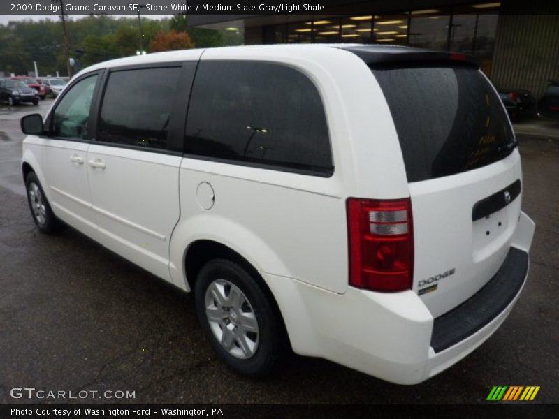 Stone White / Medium Slate Gray/Light Shale 2009 Dodge Grand Caravan SE
