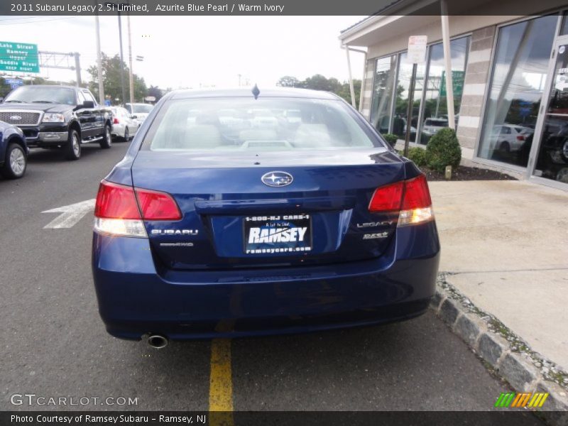 Azurite Blue Pearl / Warm Ivory 2011 Subaru Legacy 2.5i Limited