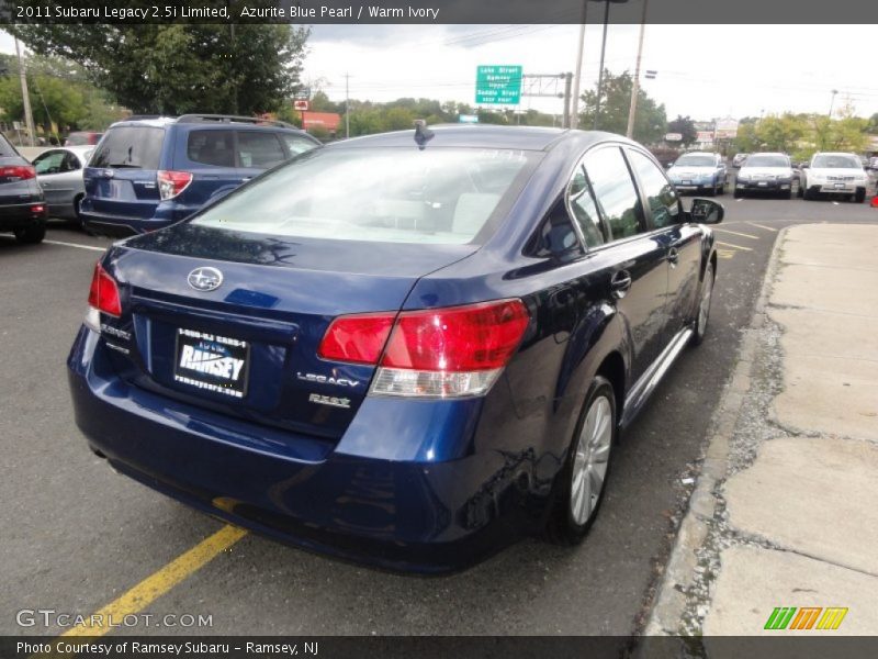 Azurite Blue Pearl / Warm Ivory 2011 Subaru Legacy 2.5i Limited