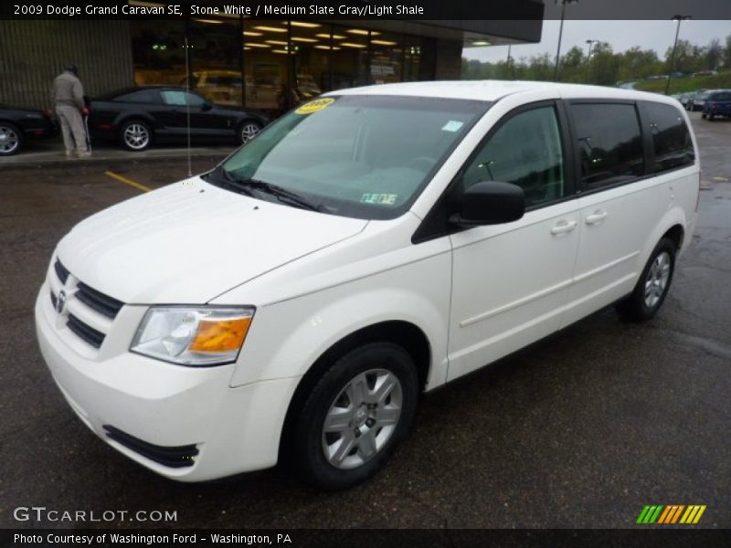 Stone White / Medium Slate Gray/Light Shale 2009 Dodge Grand Caravan SE