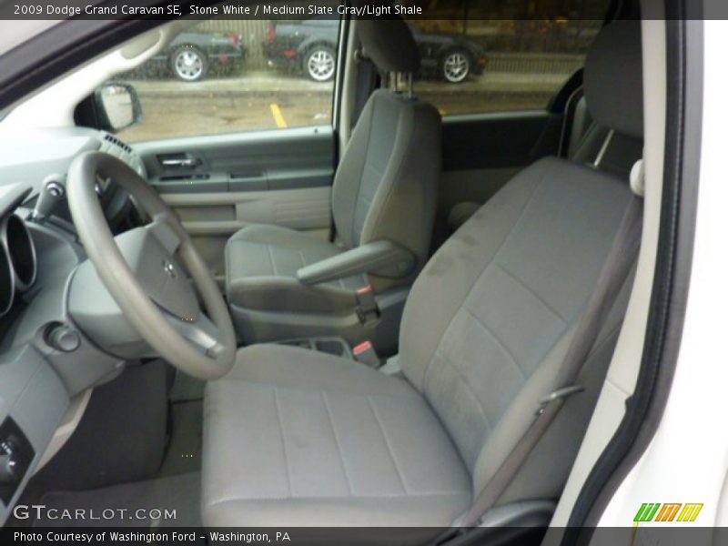 Stone White / Medium Slate Gray/Light Shale 2009 Dodge Grand Caravan SE