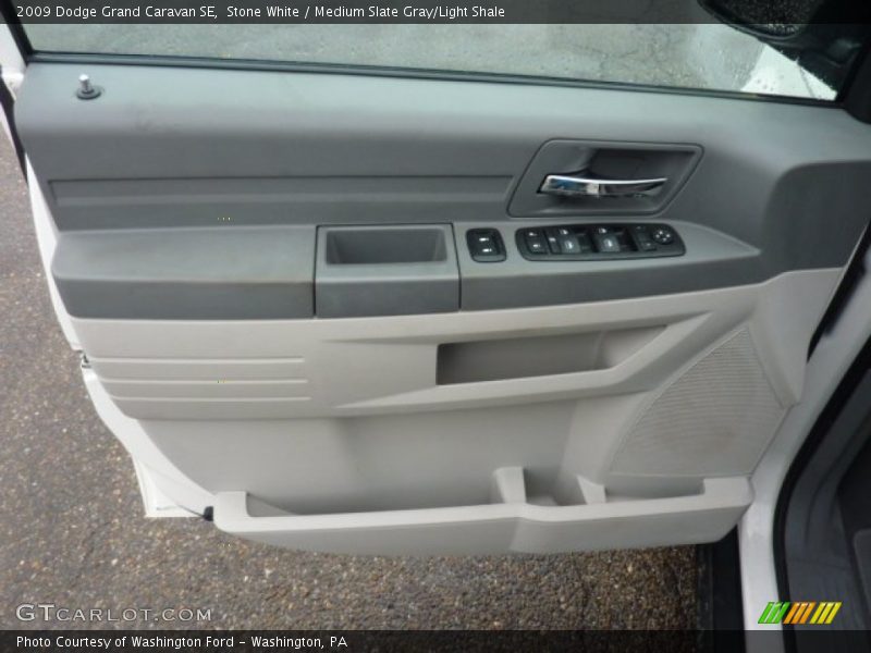 Stone White / Medium Slate Gray/Light Shale 2009 Dodge Grand Caravan SE