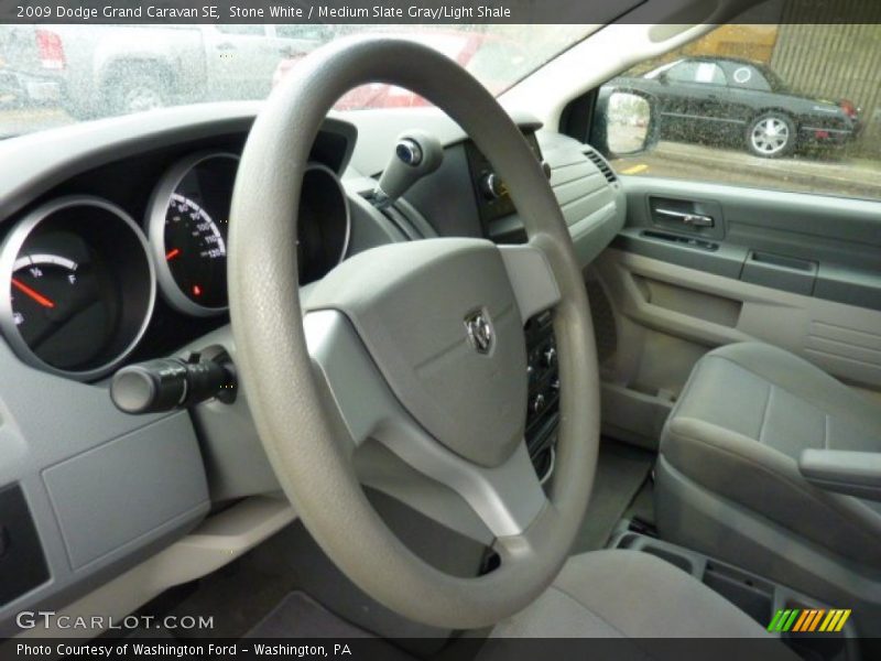 Stone White / Medium Slate Gray/Light Shale 2009 Dodge Grand Caravan SE