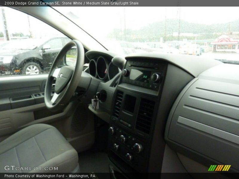 Stone White / Medium Slate Gray/Light Shale 2009 Dodge Grand Caravan SE