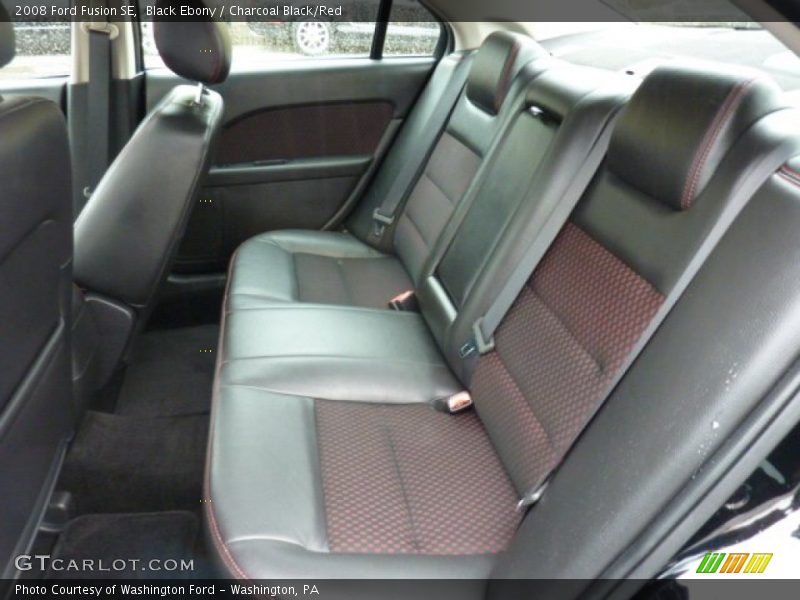 Black Ebony / Charcoal Black/Red 2008 Ford Fusion SE