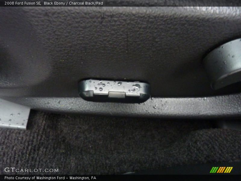 Black Ebony / Charcoal Black/Red 2008 Ford Fusion SE