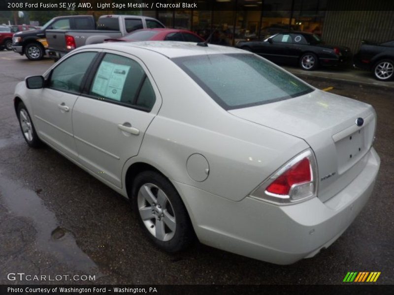 Light Sage Metallic / Charcoal Black 2008 Ford Fusion SE V6 AWD