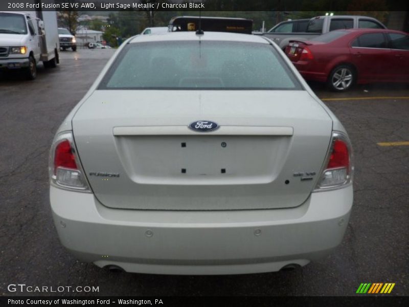 Light Sage Metallic / Charcoal Black 2008 Ford Fusion SE V6 AWD