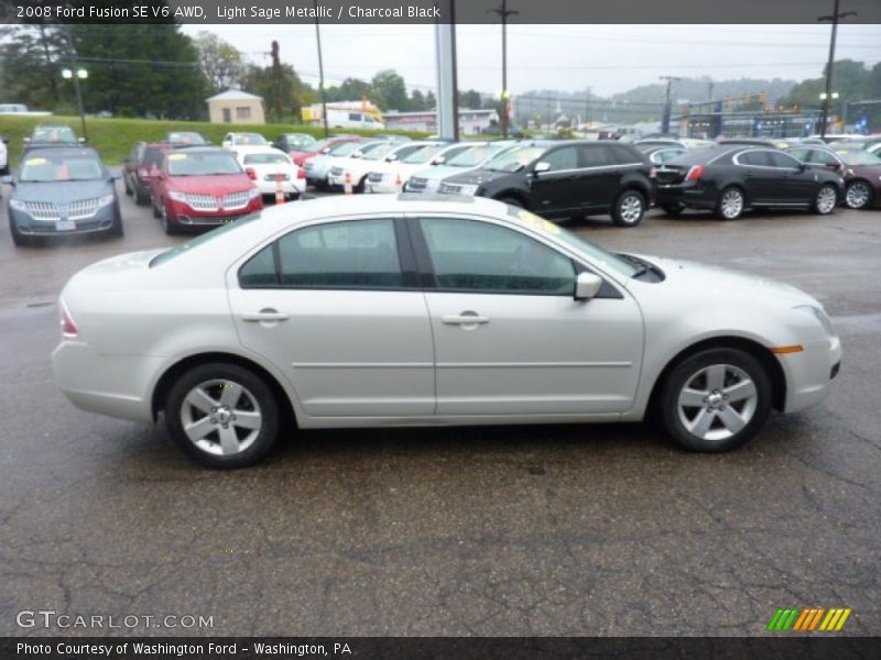 Light Sage Metallic / Charcoal Black 2008 Ford Fusion SE V6 AWD