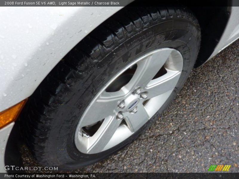 Light Sage Metallic / Charcoal Black 2008 Ford Fusion SE V6 AWD