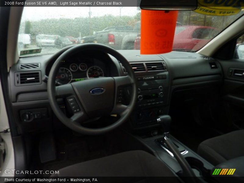 Light Sage Metallic / Charcoal Black 2008 Ford Fusion SE V6 AWD