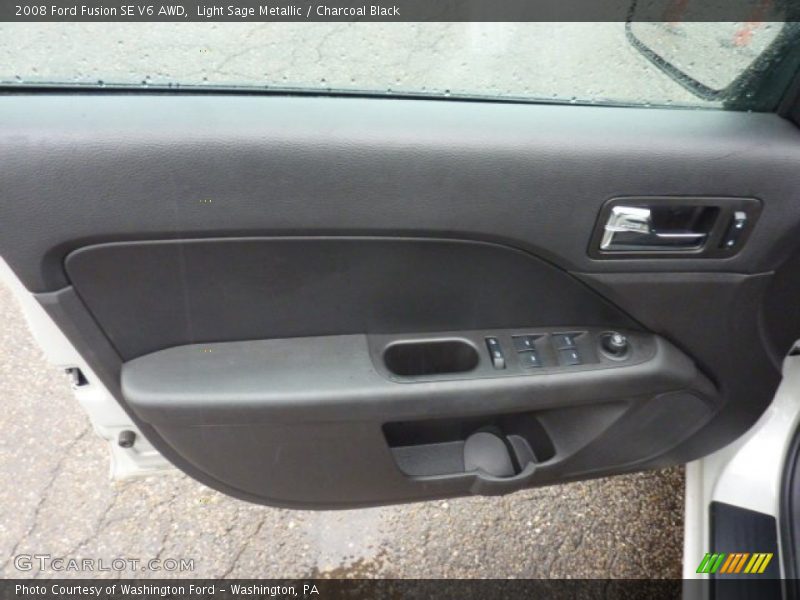 Light Sage Metallic / Charcoal Black 2008 Ford Fusion SE V6 AWD
