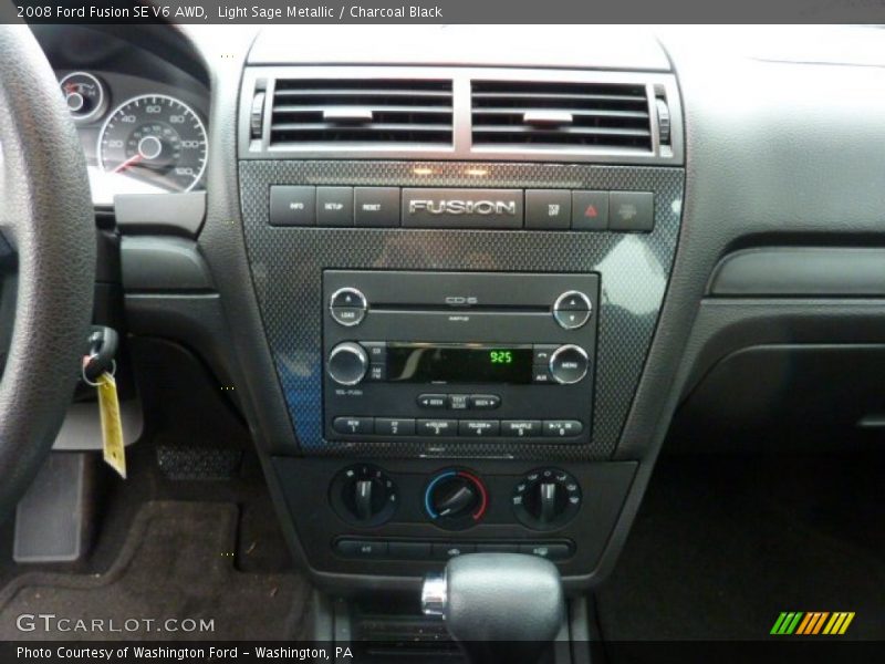 Light Sage Metallic / Charcoal Black 2008 Ford Fusion SE V6 AWD