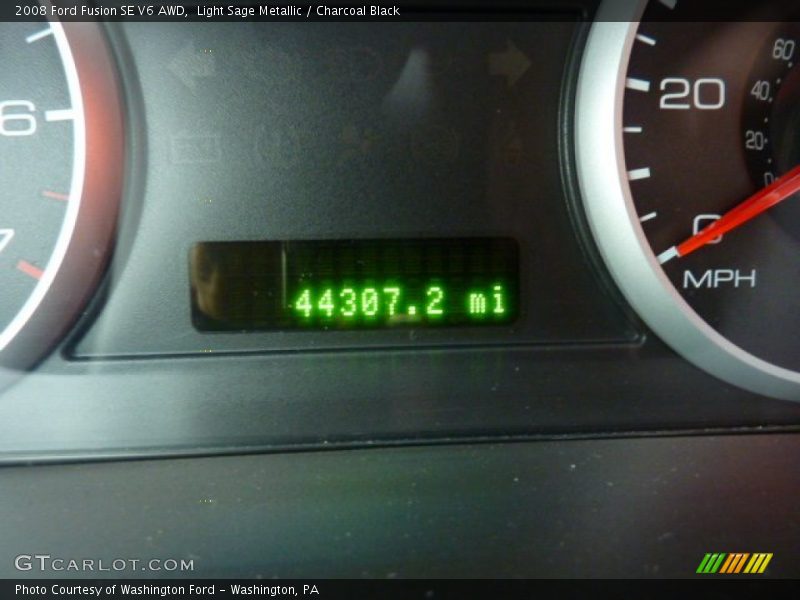 Light Sage Metallic / Charcoal Black 2008 Ford Fusion SE V6 AWD