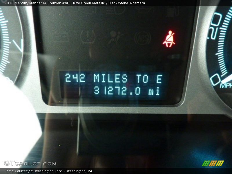 Kiwi Green Metallic / Black/Stone Alcantara 2010 Mercury Mariner I4 Premier 4WD
