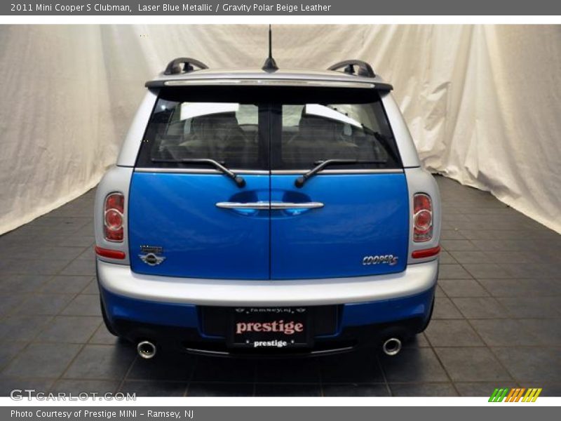Laser Blue Metallic / Gravity Polar Beige Leather 2011 Mini Cooper S Clubman