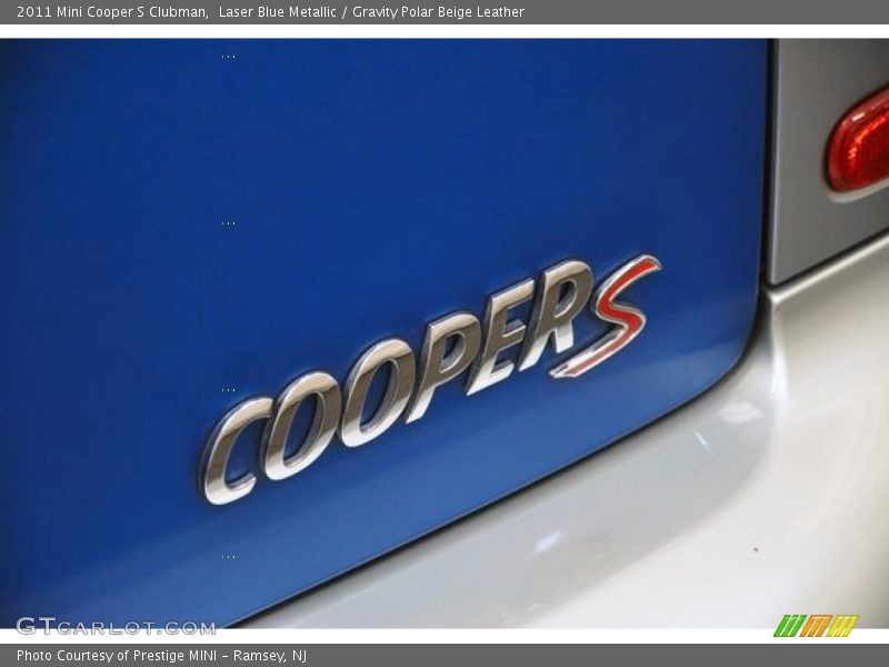 Laser Blue Metallic / Gravity Polar Beige Leather 2011 Mini Cooper S Clubman