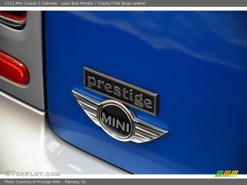 Laser Blue Metallic / Gravity Polar Beige Leather 2011 Mini Cooper S Clubman