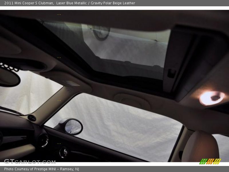 Laser Blue Metallic / Gravity Polar Beige Leather 2011 Mini Cooper S Clubman