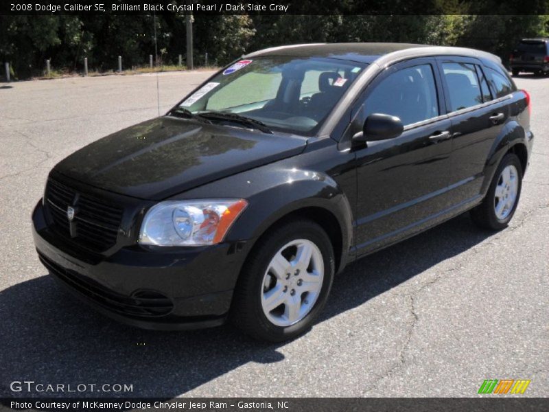 Brilliant Black Crystal Pearl / Dark Slate Gray 2008 Dodge Caliber SE