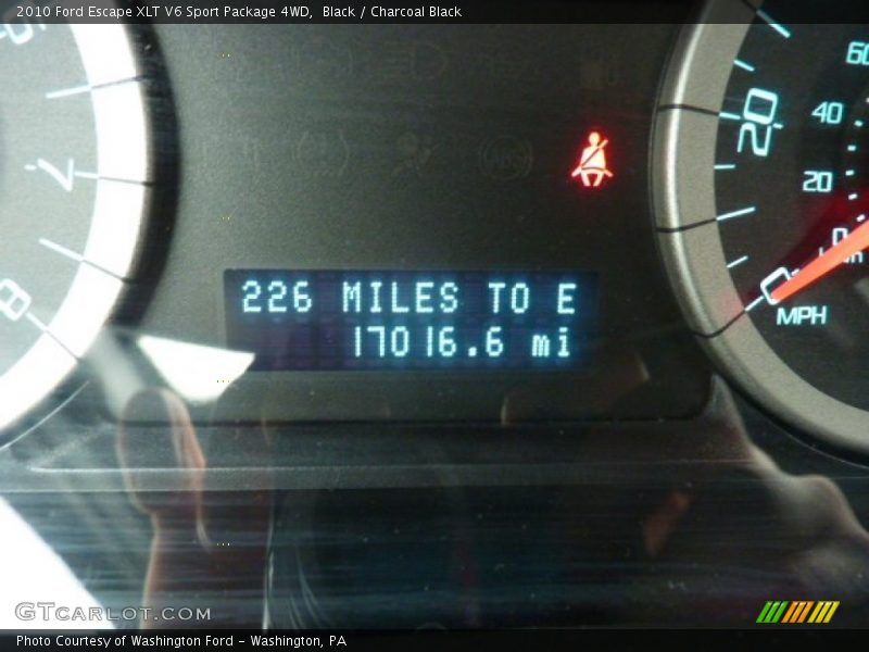 Black / Charcoal Black 2010 Ford Escape XLT V6 Sport Package 4WD